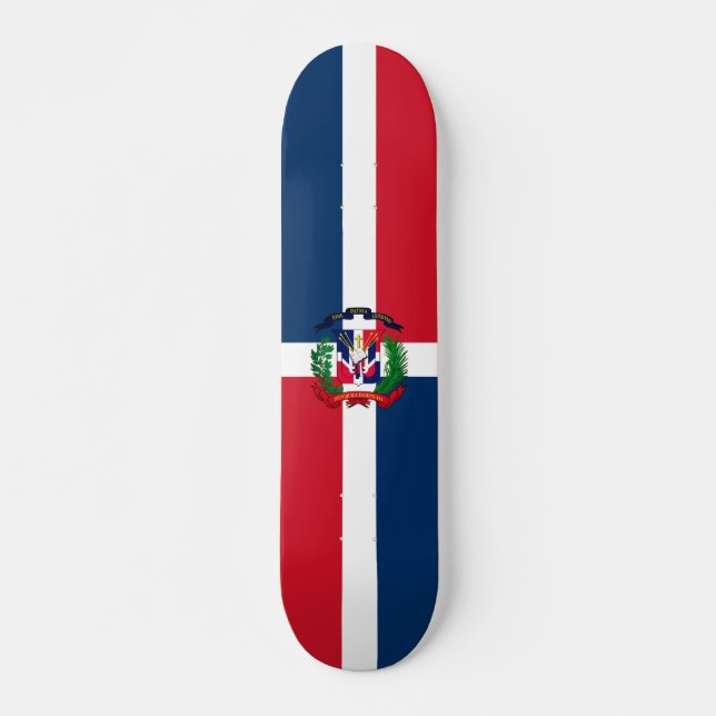 Dominican Republic flag Skateboard (Front)