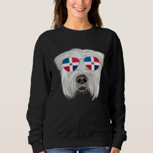 Dominican Republic Flag Soft Coated Wheaten Terrie Sweatshirt