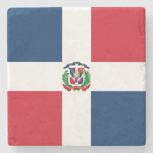 Dominican Republic Flag Stone Coaster