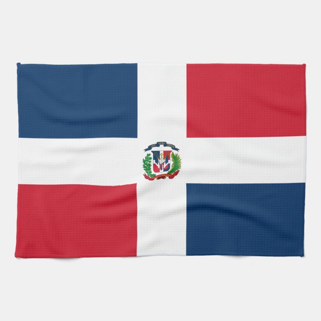 Dominican Republic flag Tea Towel (Horizontal)