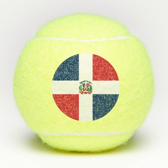 Dominican Republic Flag Tennis Balls (Front)