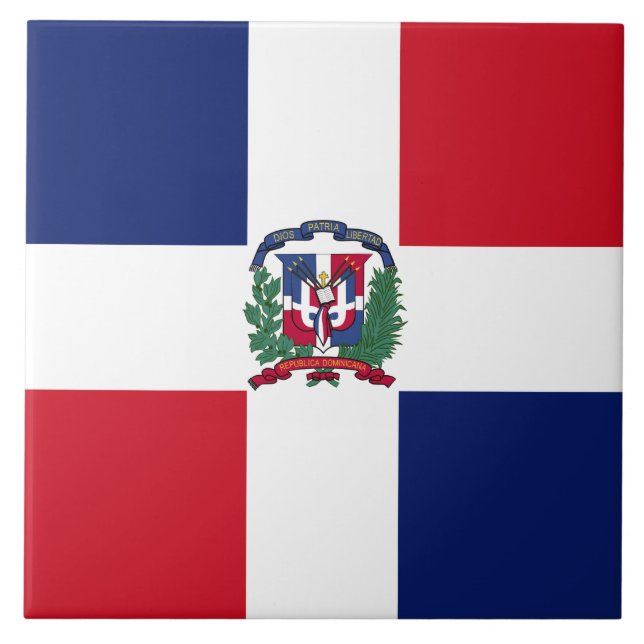 Dominican Republic Flag Tile (Front)