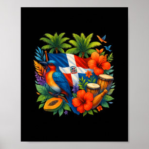 Dominican Republic Flag Vacation Travel Tropical S Poster