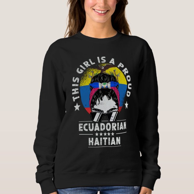 Dominican Republic Flag Venezuela Grown Women Girl Sweatshirt (Front)