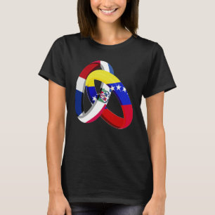 Dominican Republic Flag Venezuela Ring Marriage We T-Shirt