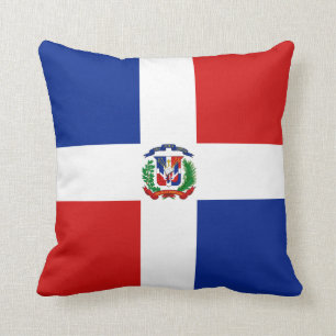 Dominican Republic Flag x Flag Pillow