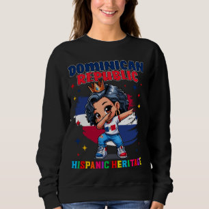 Dominican Republic Girl Hispanic Heritage Celebrat Sweatshirt