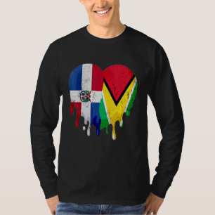 Dominican Republic Guayanese Flag Heart Citizen Pa T-Shirt