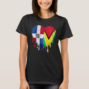 Dominican Republic Guayanese Flag Heart Citizen Pa T-Shirt