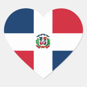 Dominican Republic Heart Flag Sticker