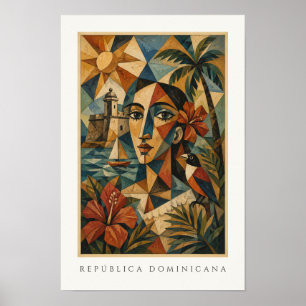 Dominican Republic Heritage Caribbean Travel Poster