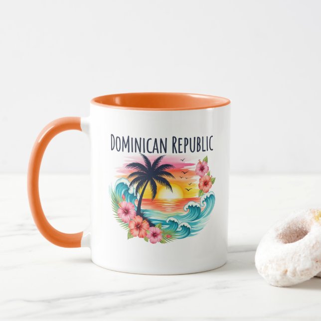 Dominican Republic Heritage Ceramic Mug (With Donut)