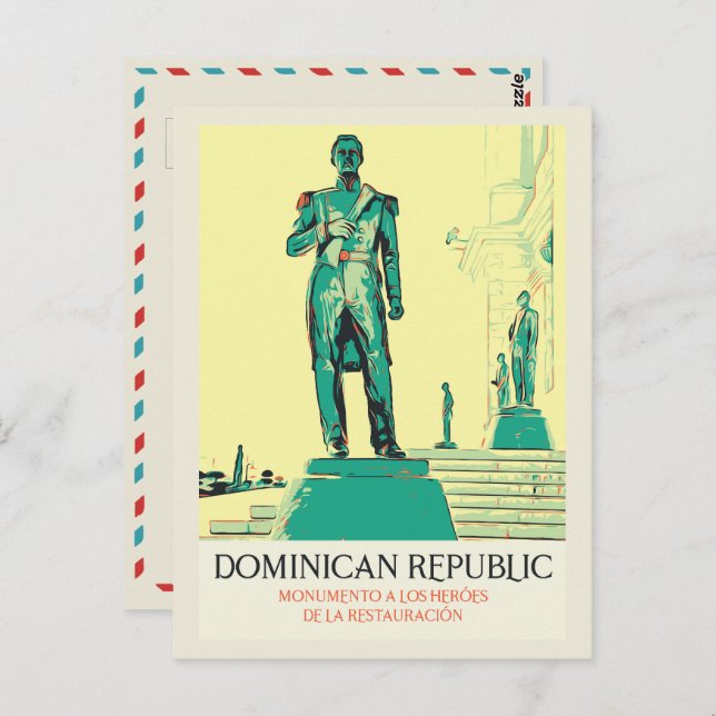 Dominican Republic, Heroes of the Restoration Post Postcard (Front/Back)
