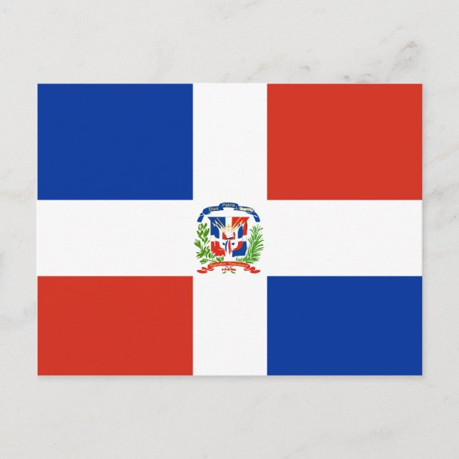 Dominican Republic High quality Flag Postcard (Front)