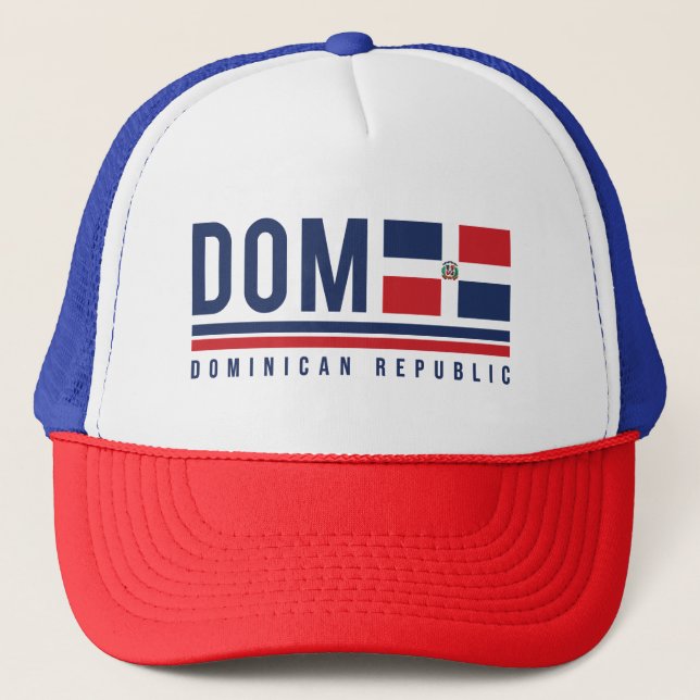 Dominican Republic ISO Code Trucker Hat (Front)