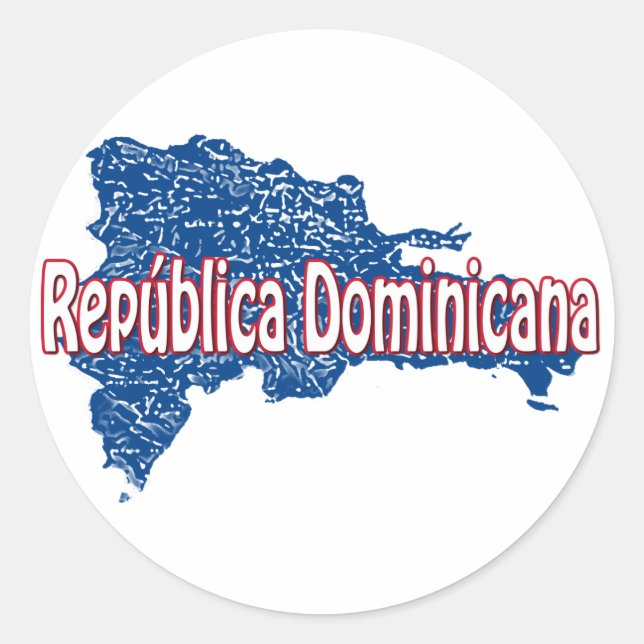 Dominican Republic map Classic Round Sticker (Front)