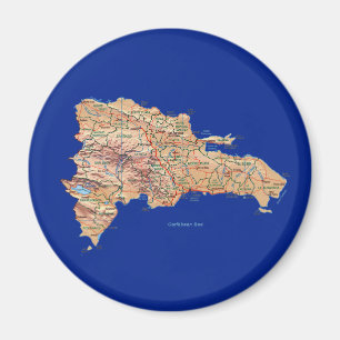 Dominican Republic Map Magnet