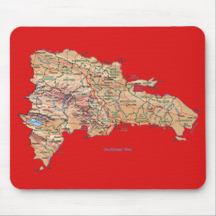 Dominican Republic Map Mousepad