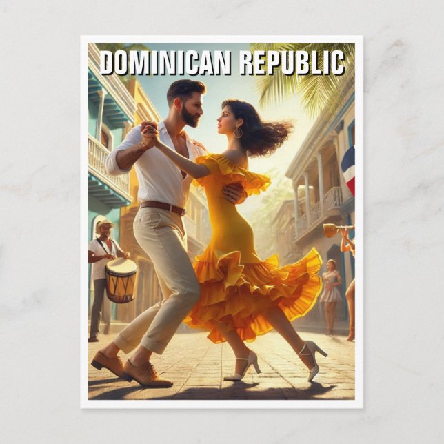 Dominican Republic Merengue Dancers Postcard (Front)