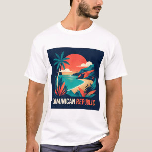 Dominican Republic Modern Geometric Travel T-Shirt