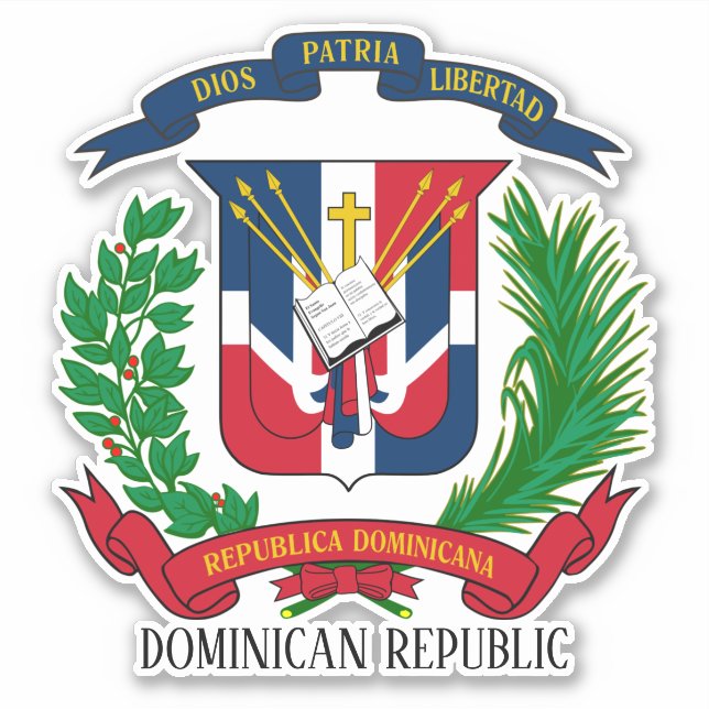 Dominican Republic National Coat Of Arms Patriotic (Front)