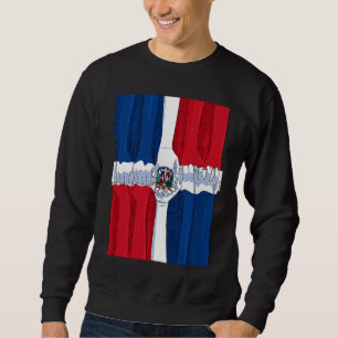 Dominican Republic National Pride DR Flag Raised H Sweatshirt