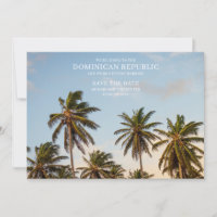 Dominican Republic Palm Tree Beach Save the Dates