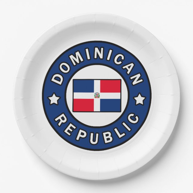 Dominican Republic Paper Plate (Front)