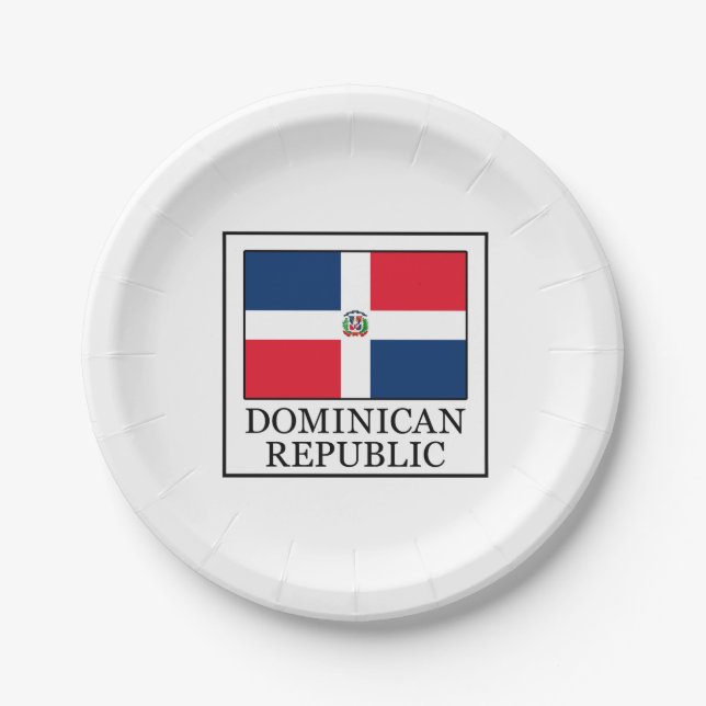 Dominican Republic Paper Plate (Front)