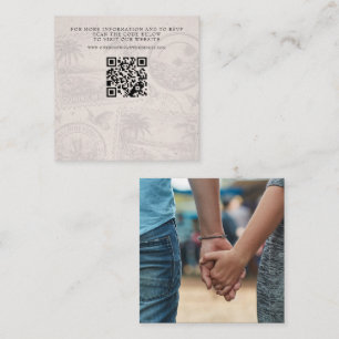 Dominican Republic Passport Wedding QR Enclosure Card