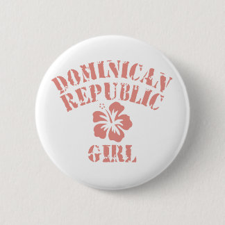 Dominican Republic Pink Girl 6 Cm Round Badge