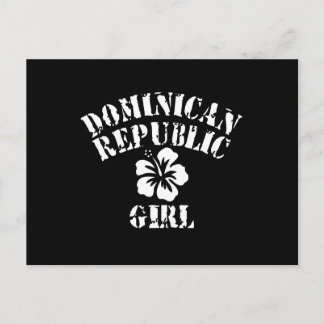 Dominican Republic Pink Girl Postcard