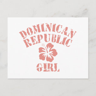Dominican Republic Pink Girl Postcard