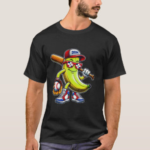 Dominican Republic Platano Baseball DR Flag Kids T T-Shirt