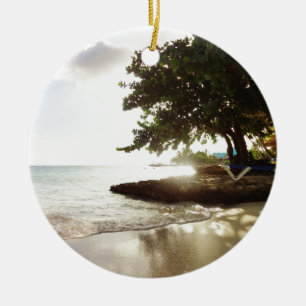 Dominican Republic Punta Canta Beach Ceramic Ornament