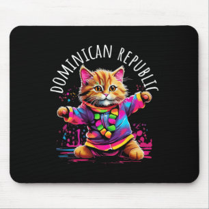 Dominican Republic Quirky Funny Colourful Dancing Mouse Pad