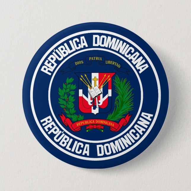 Dominican Republic Round Emblem 7.5 Cm Round Badge (Front)