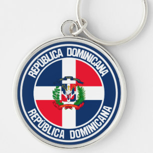 Dominican Republic Round Emblem Key Ring