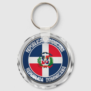 Dominican Republic Round Emblem Key Ring