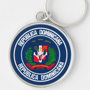 Dominican Republic Round Emblem Key Ring