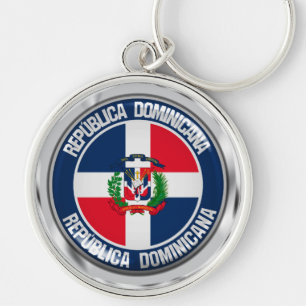 Dominican Republic Round Emblem Key Ring