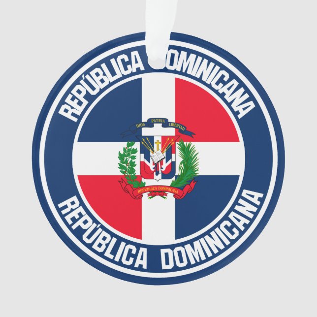 Dominican Republic Round Emblem Ornament (Front)