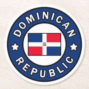 Dominican Republic Round Paper Coaster