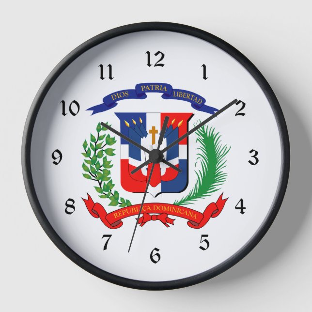 Dominican Republic - Seal - Flag - Symbol  Clock (Front)