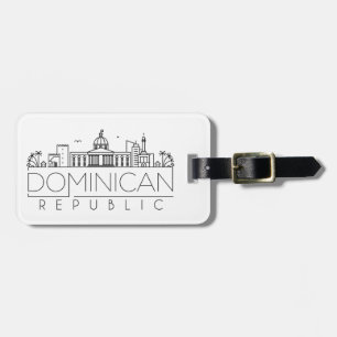 Dominican Republic Skyline Luggage Tag