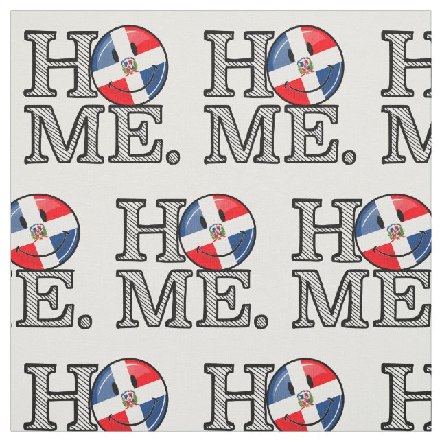 Dominican Republic Smiling Flag Housewarming Fabric (Swatch)