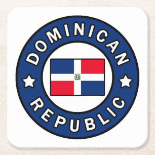 Dominican Republic Square Paper Coaster