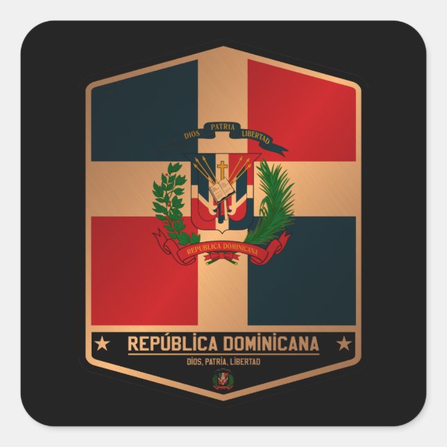 Dominican Republic Square Sticker (Front)