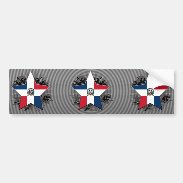 Dominican Republic Star Bumper Sticker (Front)