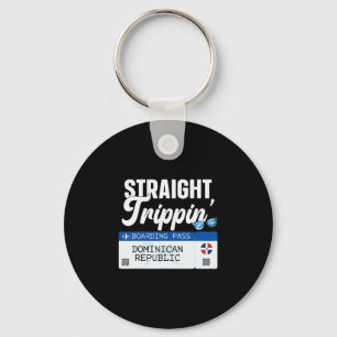 Dominican Republic Straight Trippin' Destination V Key Ring